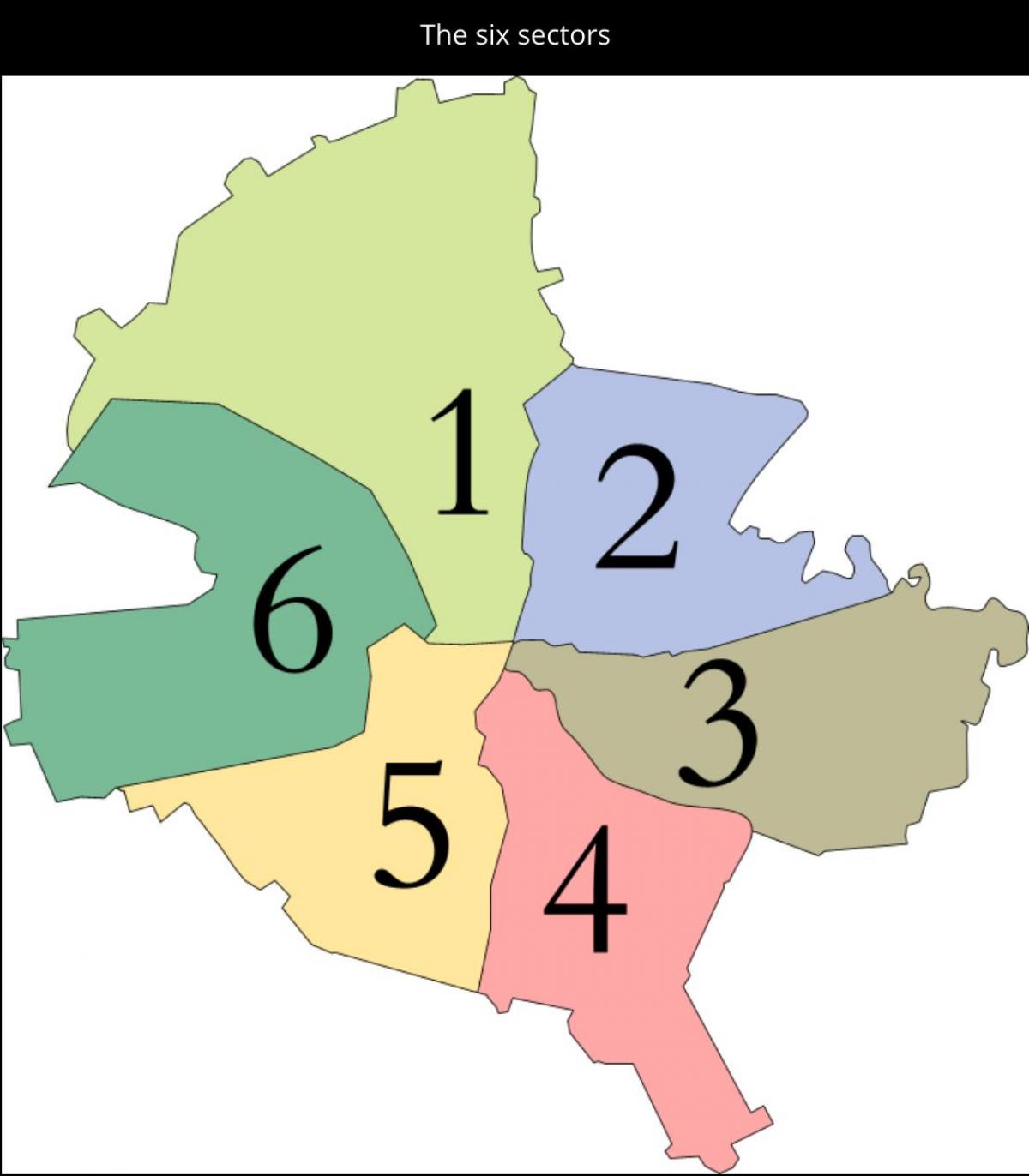 Mapa del distrito de Bucarest